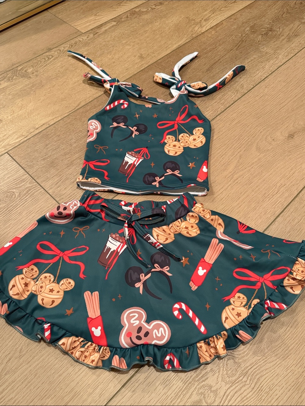 Girls Green Holiday Treats Two-Piece Set